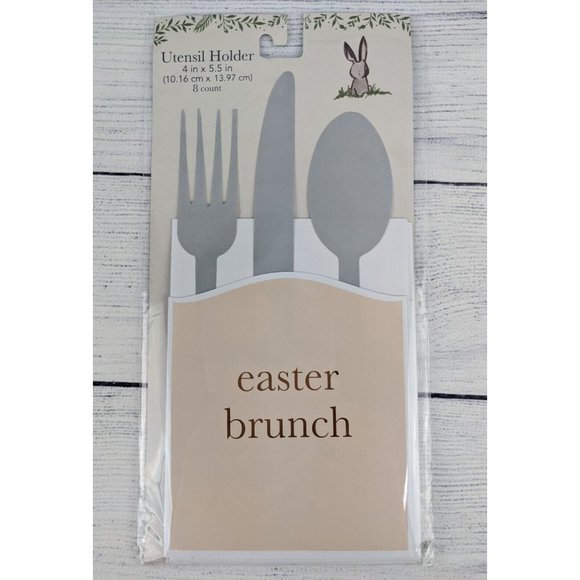 Easter Brunch Cardstock Utensil Holder 4x5.5" 8 Cnt - Design Group (8 count) - Picture 7 of 8